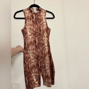 shein snakeskin romper